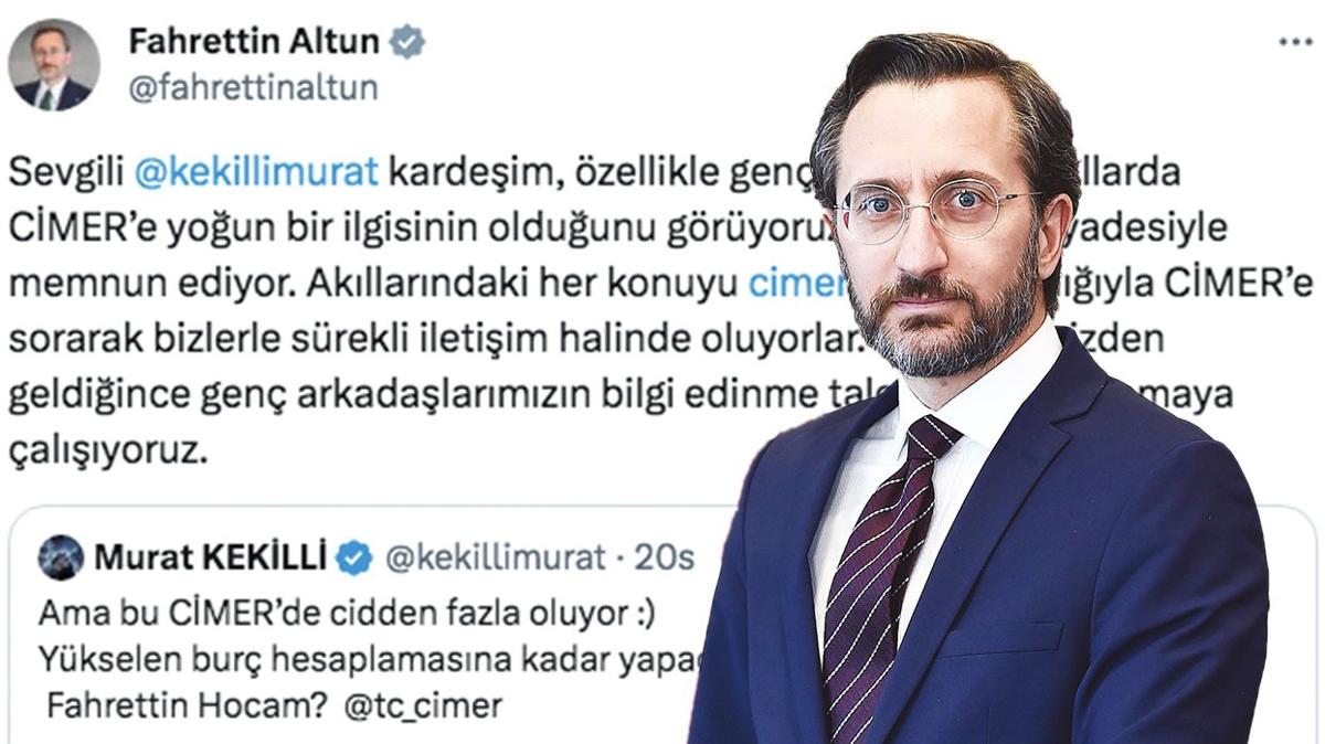 letiim Bakan Altun: Genlerimizin talebi nemli! Doum saatini CMER'den rendi