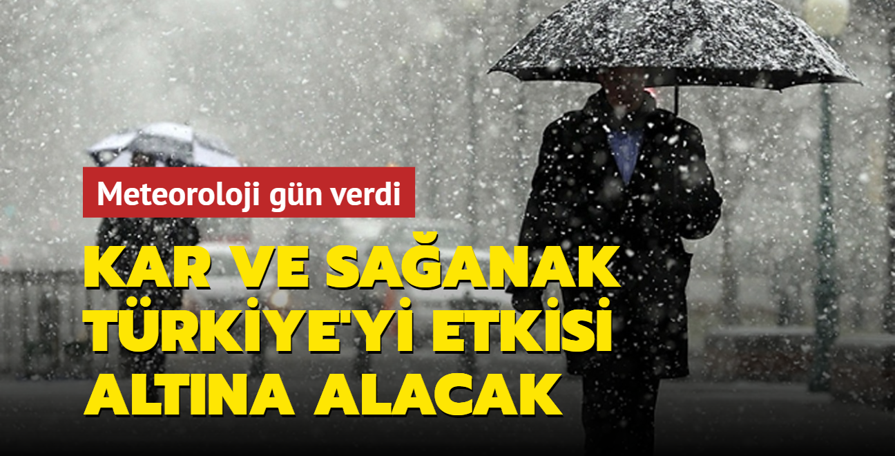Kar ve sağanak Türkiye'yi etkisi altına alacak... Meteoroloji gün verdi