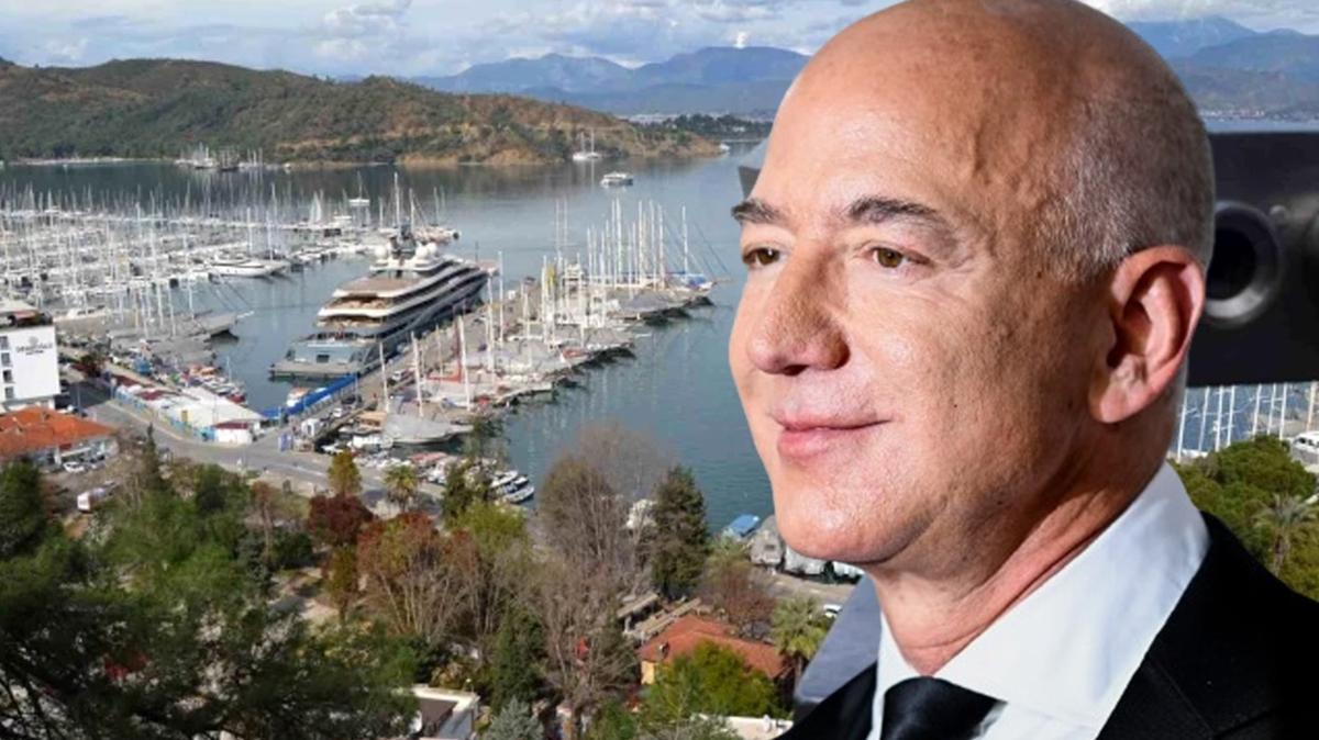 Jeff Bezos süper yatını Fethiye'ye demirledi