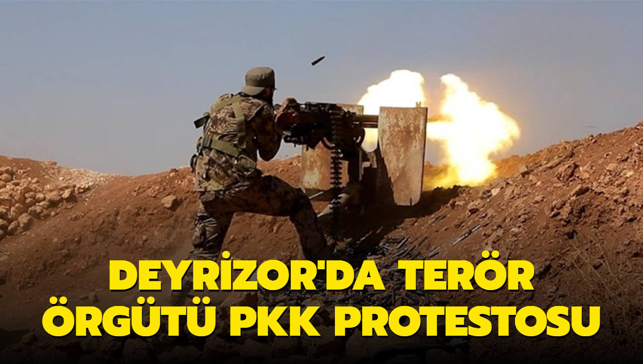 Deyrizor'da terör örgütü PKK protestosu