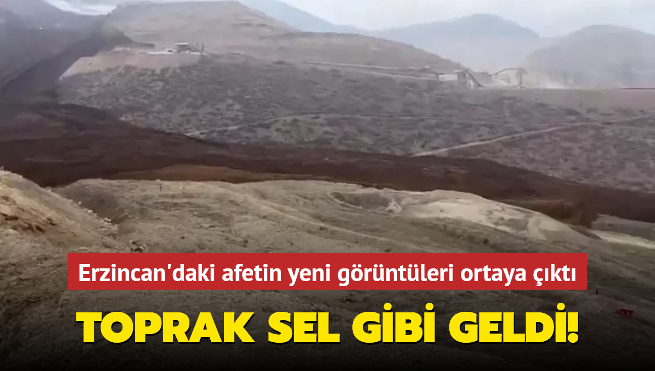 Erzincan'daki madendeki heyelandan yeni grntler ortaya kt! Bir arata toprak altnda kald