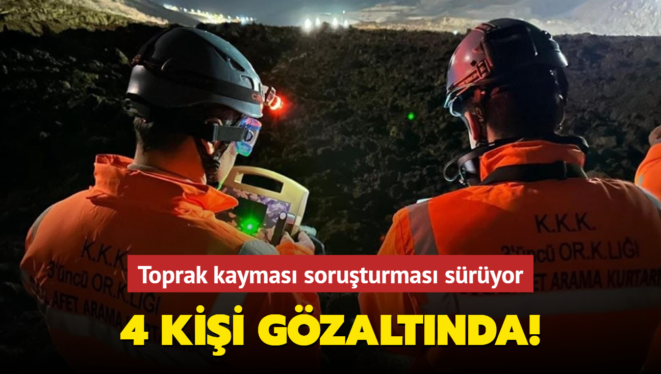Erzincan'da maden sahasnda toprak kaymas: 4 gzalt