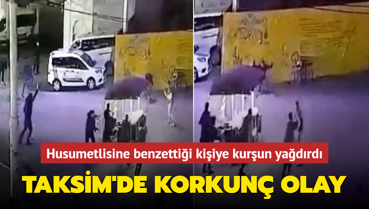 stanbul Taksim Meydan'nda kan donduran olay! Husumetlisine benzetti kurun yadrd