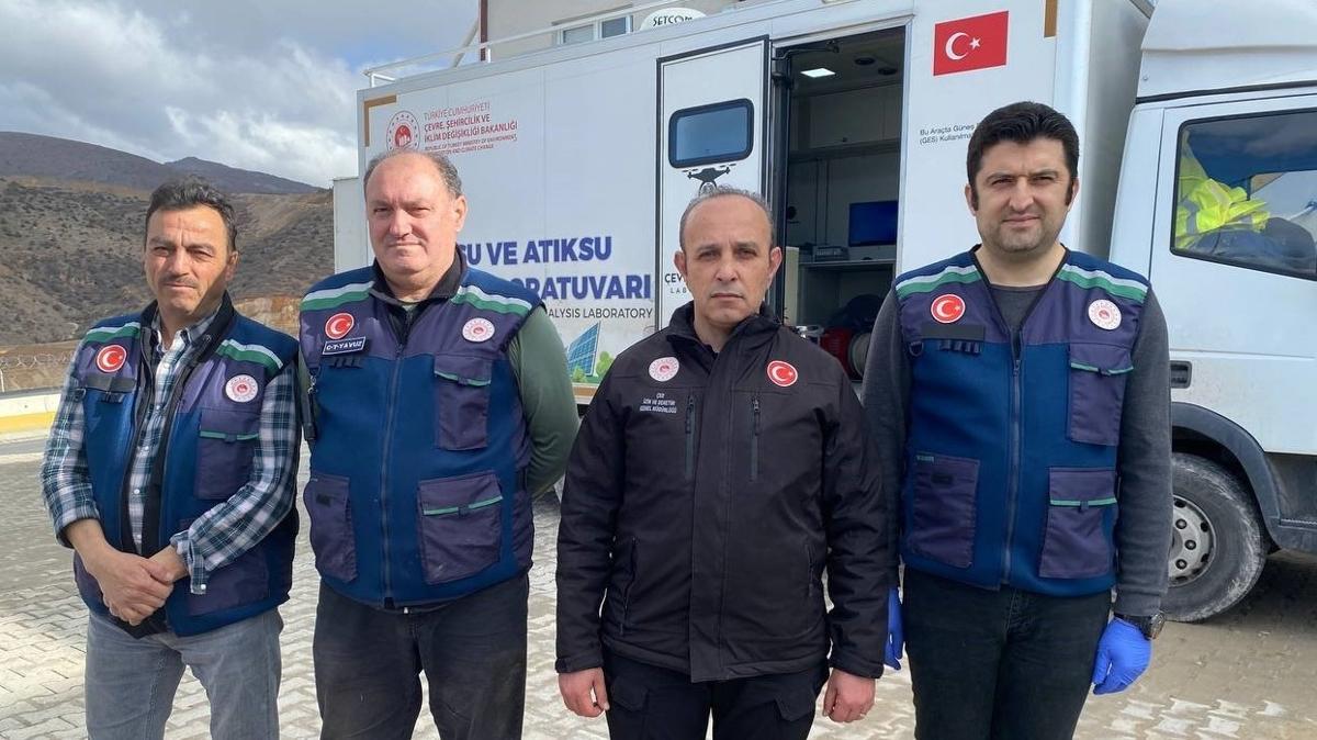 Toprak kaymasnn olduu alanda anlk analizler yaplyor