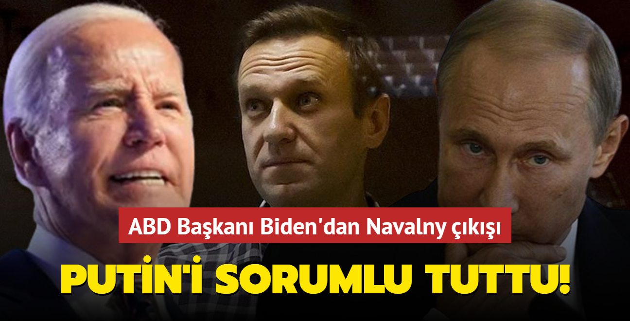 ABD Bakan Biden, Navalny'nin lmnden Putin'i sorumlu tuttu
