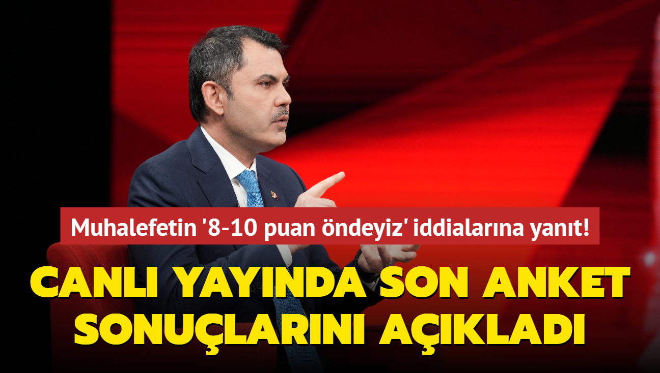 Murat Kurum 24 TV canlı yayınında son anket sonuçlarını paylaştı