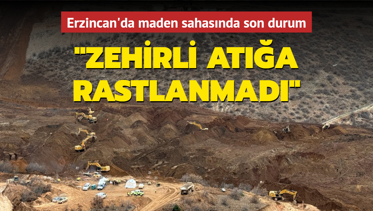 Erzincan'da maden sahasnda son durum: Zehirli ata rastlanmad