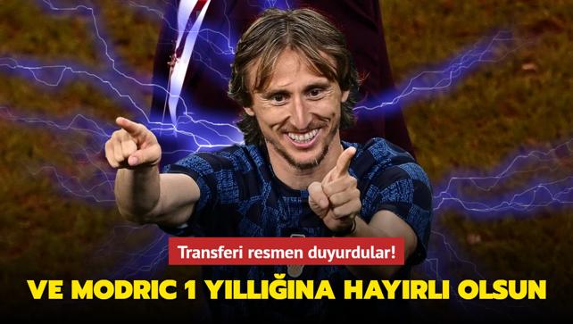Ve Luka Modric 1 yllna hayrl olsun! Transferi resmen duyurdular...