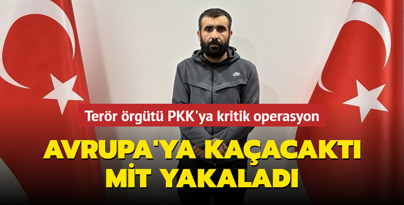 Terör örgütü PKK'ya kritik operasyon: Avrupa'ya kaçacaktı, MİT yakaladı