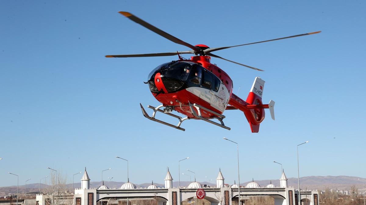 Sivas'ta ambulans helikopter hizmete balad