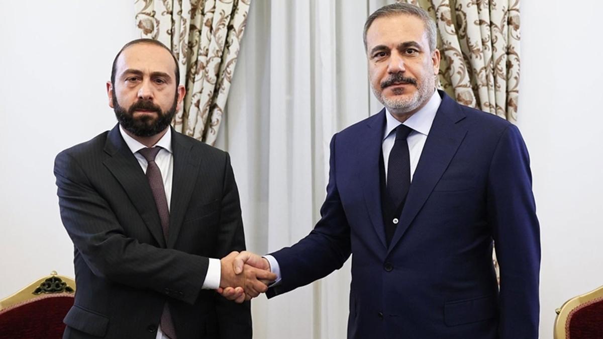 Dileri Bakan Hakan Fidan, Ermenistanl mevkidan Mirzoyan' kabul etti!