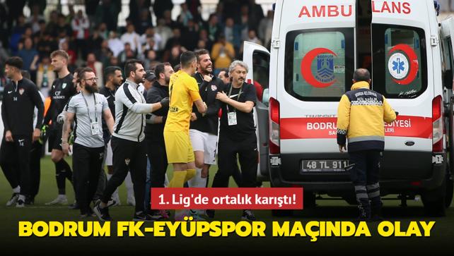 Trendyol 1. Lig'de ortalk kart! Bodrum FK-Eypspor manda olay kt