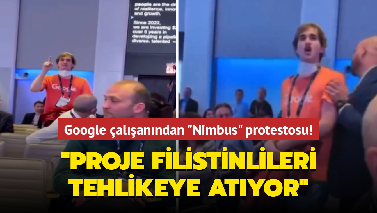 Google alanndan 'Nimbus' protestosu!  'Proje Filistinlileri tehlikeye atyor'