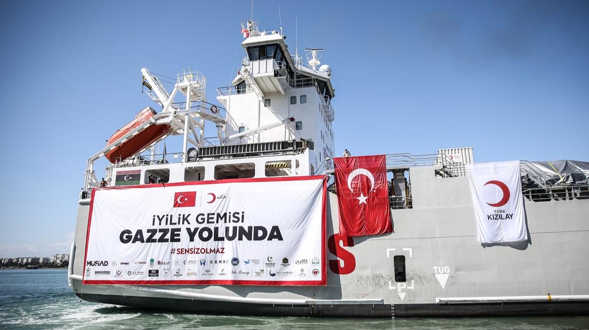 Trkiye'den Gazze'ye yardm eli... 7. gemi yola kt