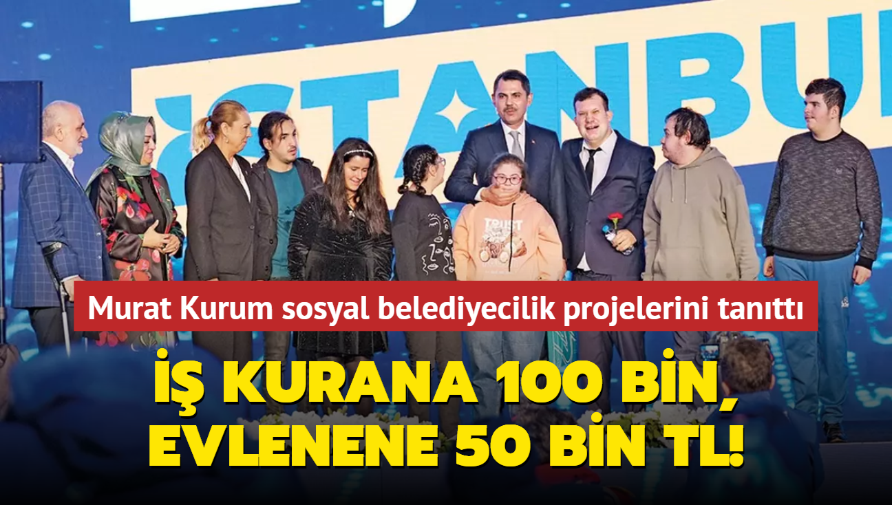 BB Bakan aday Kurum sosyal belediyecilik projelerini tantt!  kurana 100 bin, evlenene 50 bin TL