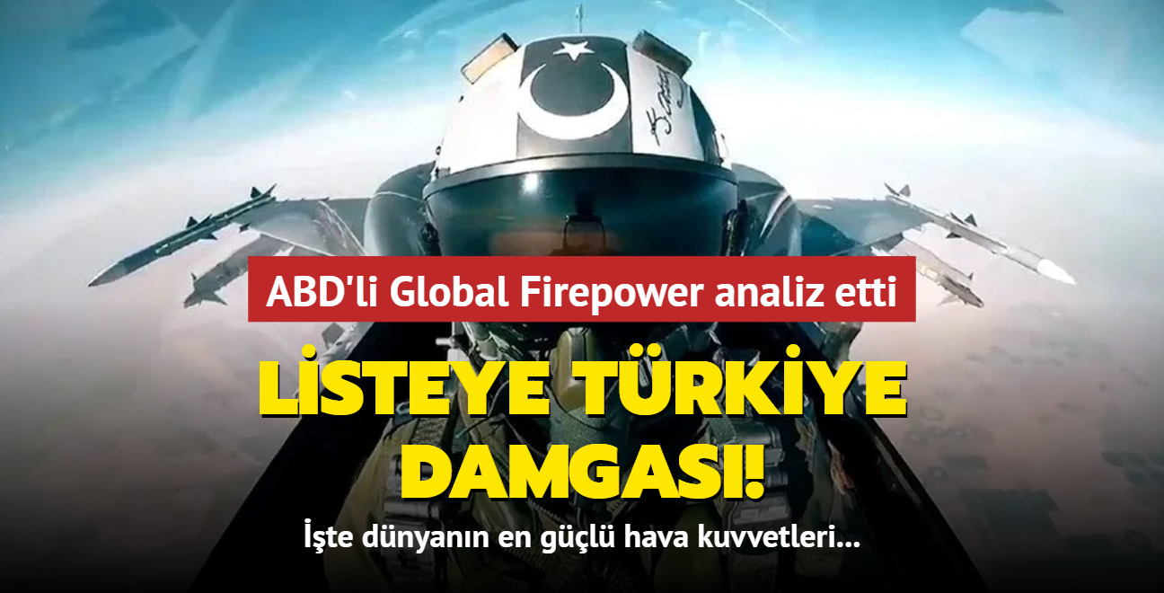 Dnyann en gl hava kuvvetleri sraland! ABD'li Global Firepower analiz etti: Listeye Trkiye damgas!