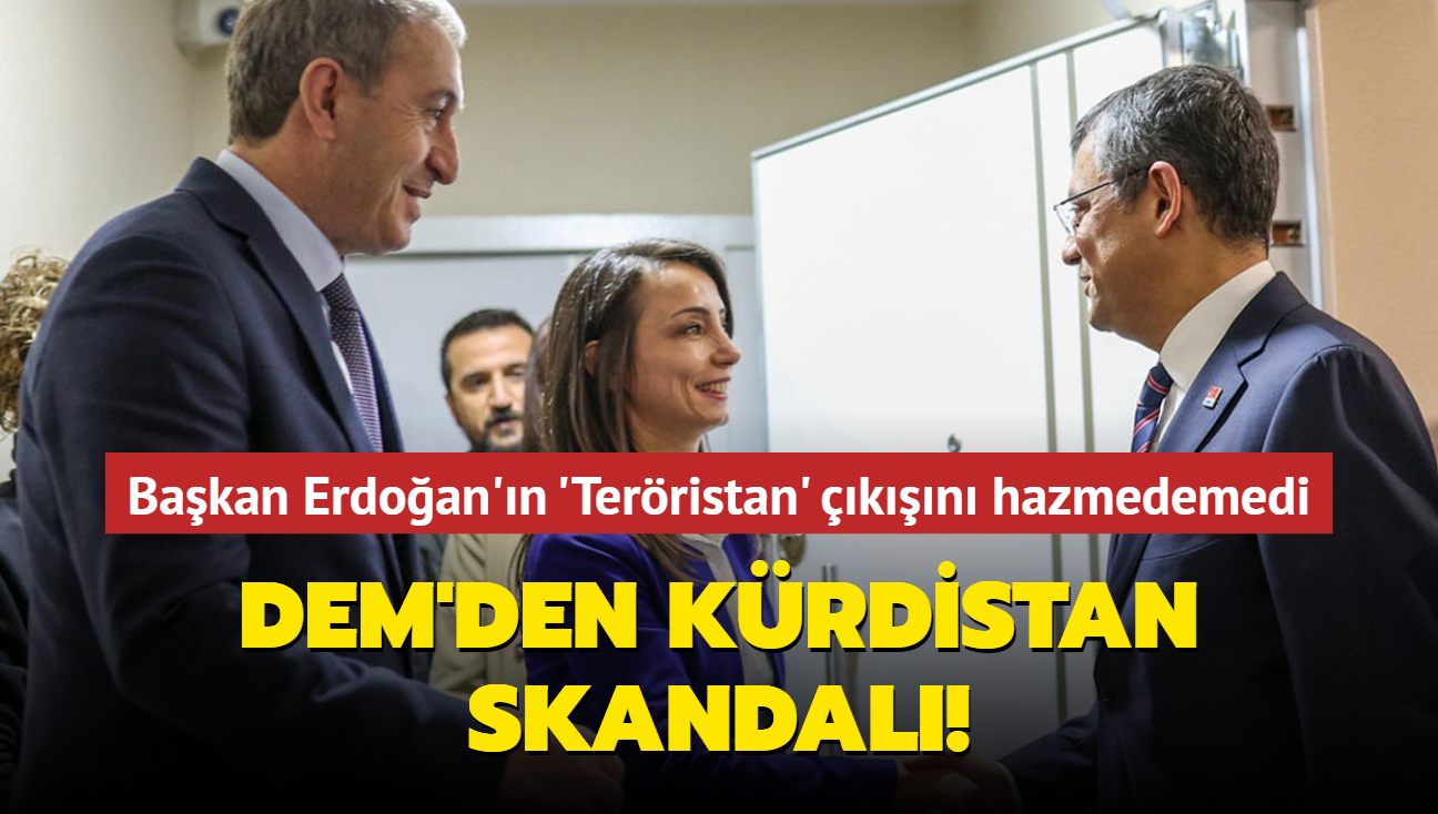 Bakan Erdoan'n 'Terristan' kn hazmedemedi: DEM'den Krdistan skandal!