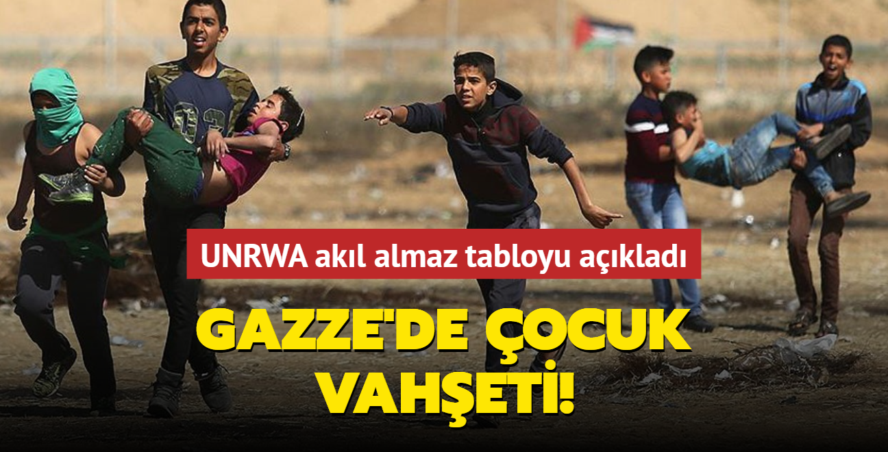 Gazze'de ocuk vaheti! UNRWA akl almaz tabloyu aklad 