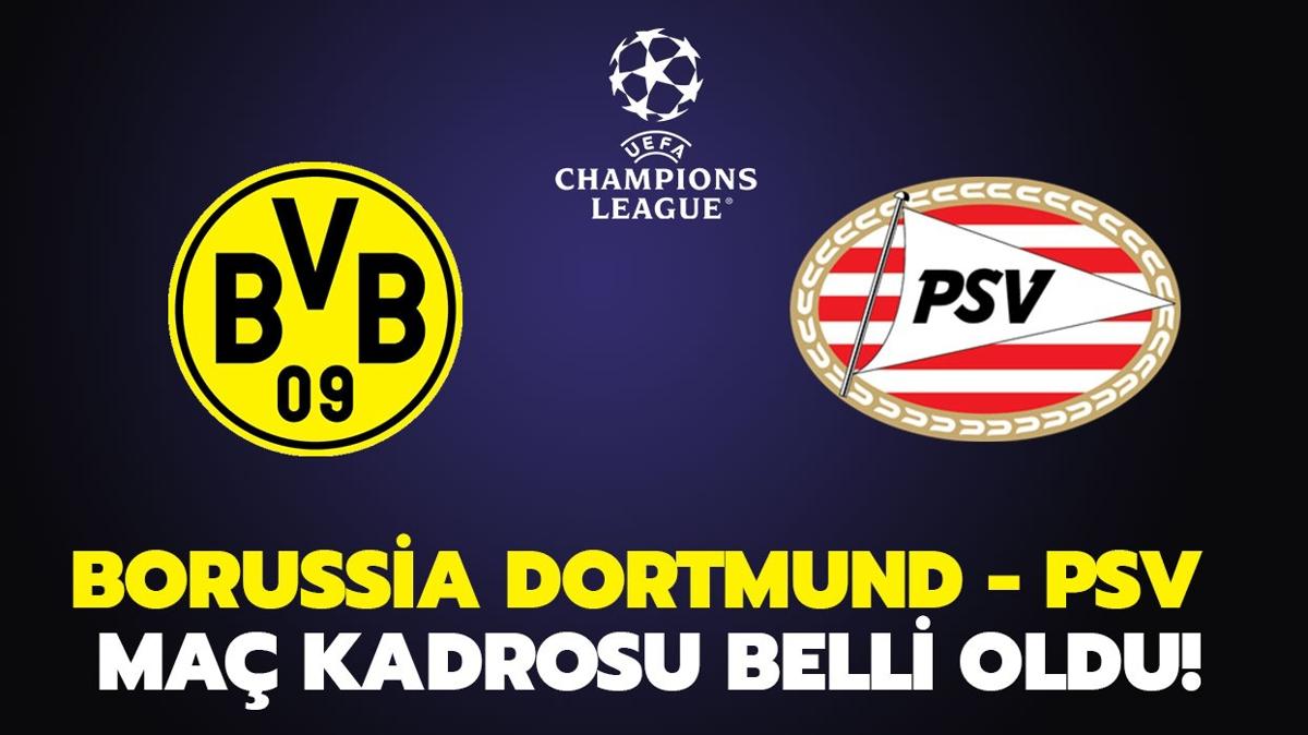 Borussia Dortmund-PSV mann muhtemel ilk 11'leri belli oldu! te Dortmund-PSV ma kadrosu