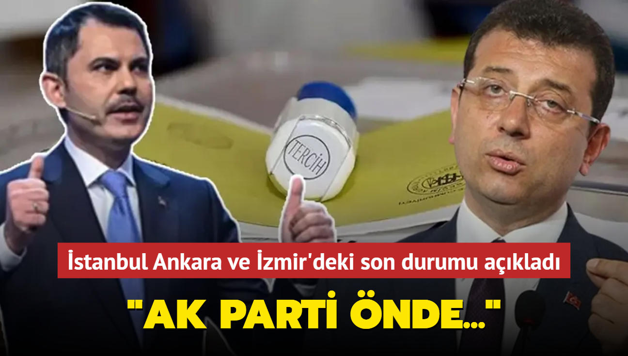 stanbul...Ankara...zmir... AK Parti Genel Bakan Yardmcs 3 ildeki son anket sonularn paylat