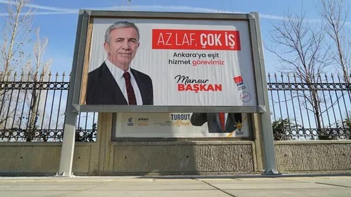 ABB Bakan Mansur Yava afi asmadk yer brakmad! Reklama para var Ankara'ya hizmet yok