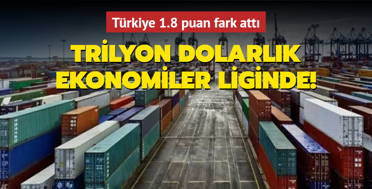 Trkiye ekonomisi 1.8 puan fark att: Trilyon dolarlk ekonomiler liginde!