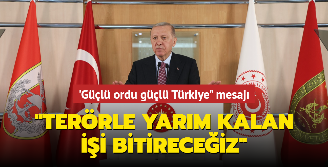 Bakan Erdoan'dan 'gl ordu gl Trkiye' mesaj: 'Terrle yarm kalan ii bitireceiz'