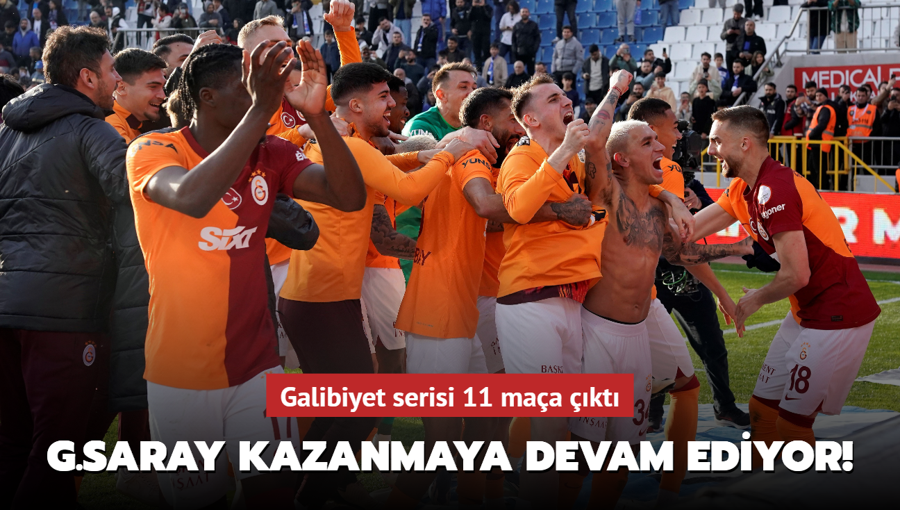Galatasaray kazanmaya devam ediyor! Galibiyet serisi 11 maa kt