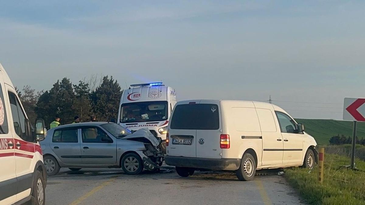 Tekirda'da trafik kazas: 2'si ocuk 7 yaral