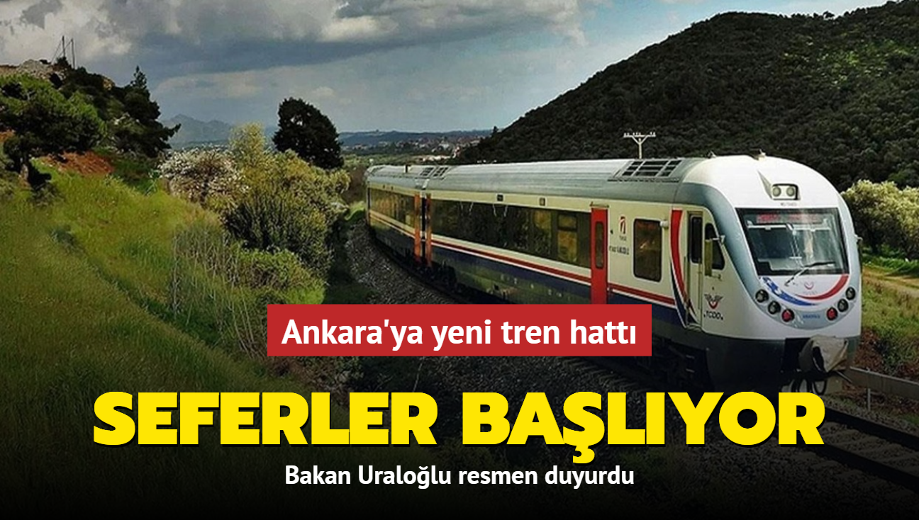 Bakan Uralolu resmen duyurdu! Ankara'ya yeni tren hatt: Seferler balyor