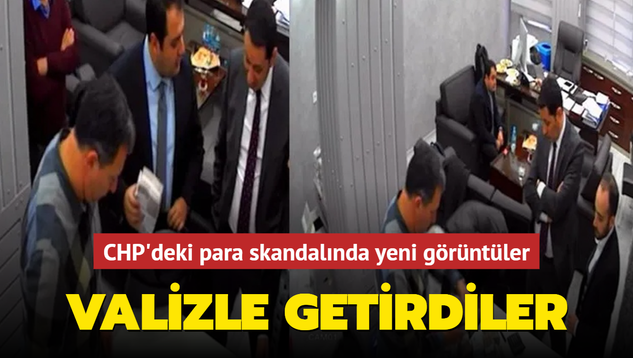 CHP'deki para skandalnda yeni grntler! Valizle getirdiler