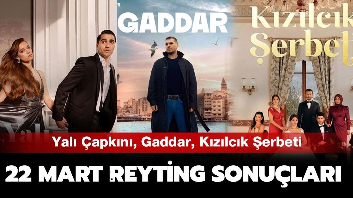 22 Mart reyting sonular | Kzlck erbeti, Yal apkn, Gaddar reyting listesi...