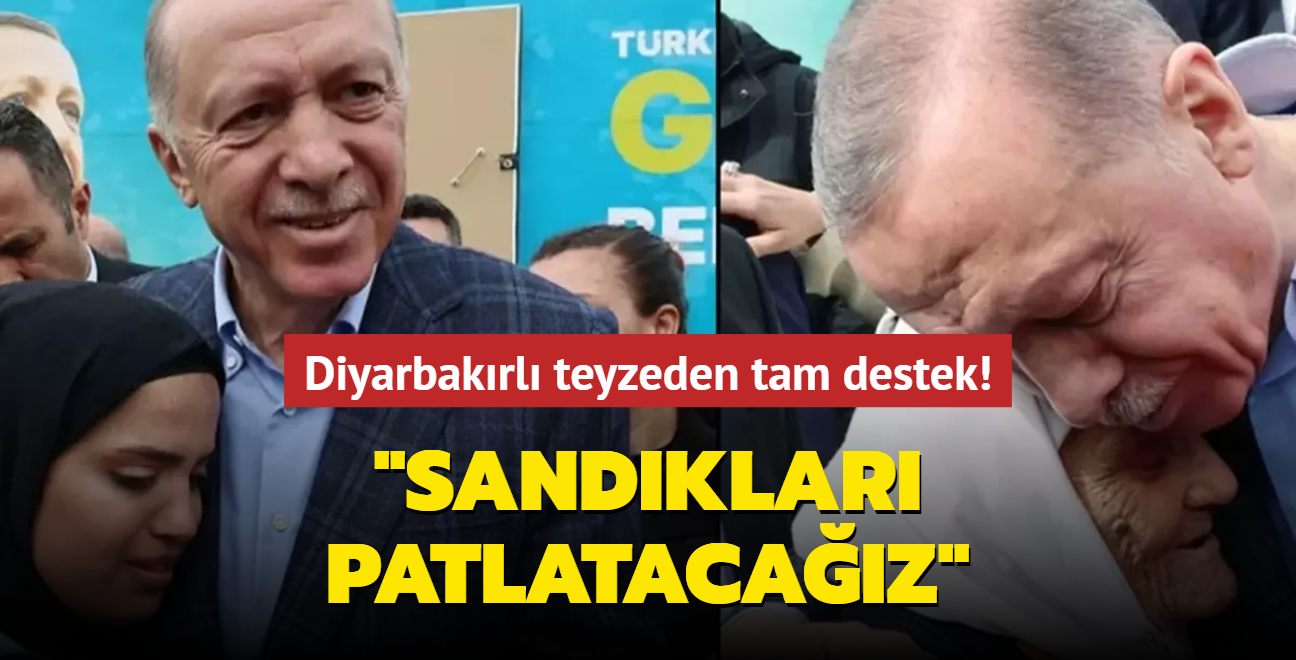 Diyarbakrl teyzeden Bakan Erdoan'a tam destek! "Sandklar patlatacaz"