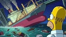Simpsonlar, ABD'deki kargo gemisi kazasn da m ngrd? Sosyal medyay sallayan paylam