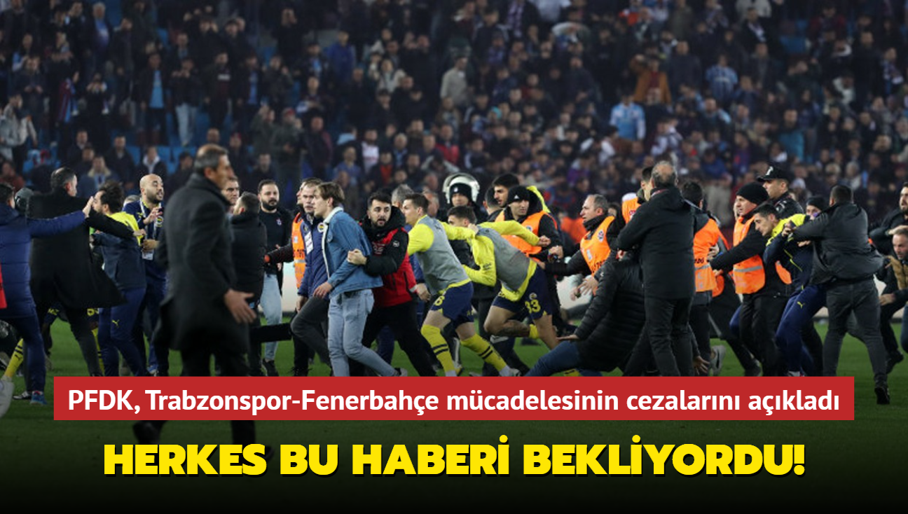 Herkes bu haberi bekliyordu! PFDK, Trabzonspor-Fenerbahe mcadelesinin cezalarn aklad