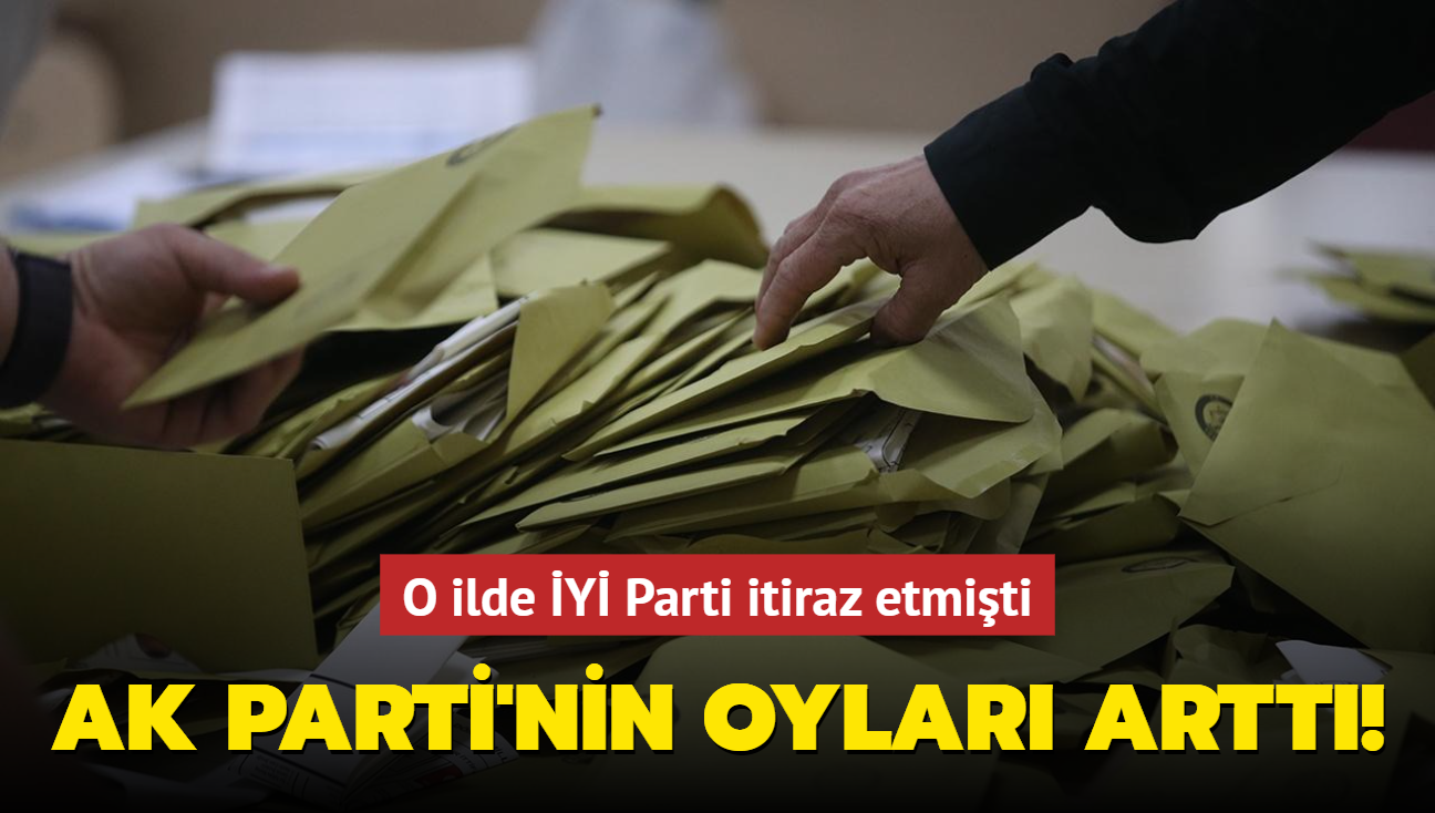 Ordu'da Y Parti itiraz etmiti: AK Parti'nin oylar artt