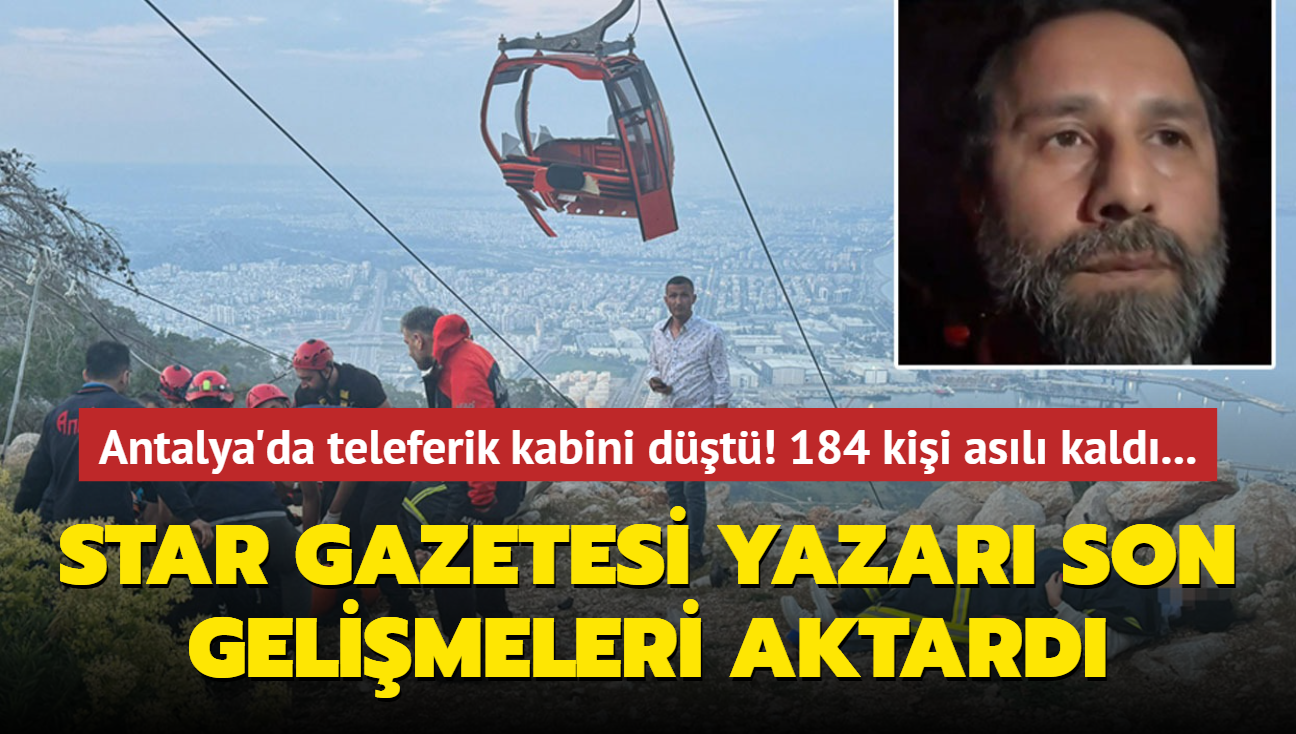 Antalya'da teleferik kabini dt! Star Gazetesi yazar Yakup Kse olay yerinden detaylar 24 TV canl yaynnda paylat