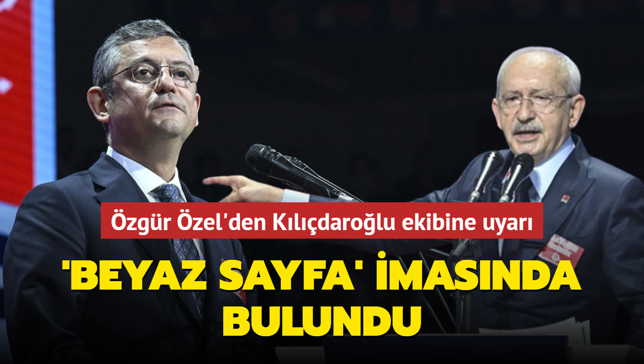 zgr zel'den Kldarolu ekibine uyar... 'Beyaz sayfa' imasnda bulundu