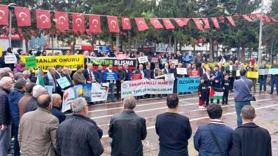 Sakarya'da srail zulm protesto edildi
