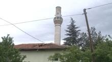 Ankara'da frtna: 2 caminin minaresi ykld