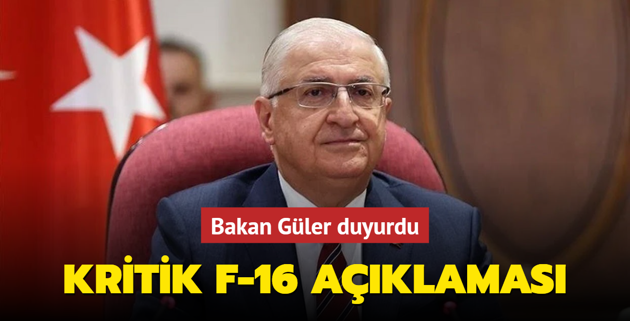 Bakan Gler duyurdu... Trkiye'den F-16 ile ilgili kritik aklama