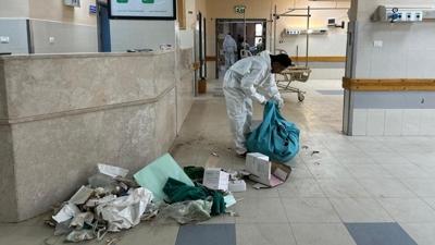 Gazze'de Nasr Hastanesinin yeniden faaliyete gemesi iin alma balatld