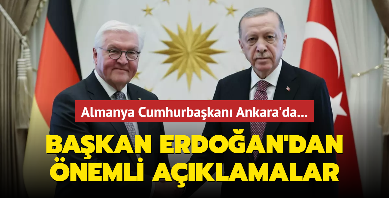 Almanya Cumhurbakan Steinmeier, Ankara'da... Bakan Erdoan'dan nemli aklamalar