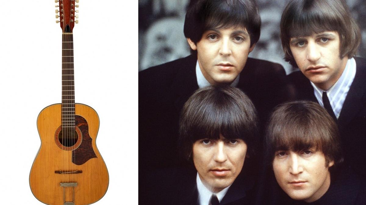 John Lennon'n 50 yldr kayp olan gitar bulunmutu... Ak artrmaya kyor