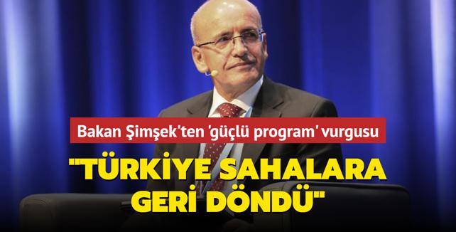 Bakan Mehmet imek'ten 'gl ekonomi program' vurgusu: Trkiye sahalara dnd