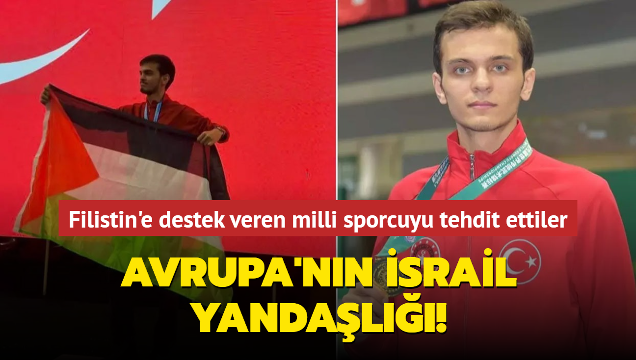 Avrupa'nn srail yandal! Filistin'e destek veren milli sporcuyu tehdit ettiler