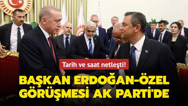 Bakan Erdoan, zgr zel'i AK Parti Genel Merkezi'nde kabul edecek: Grme saati belli oldu 