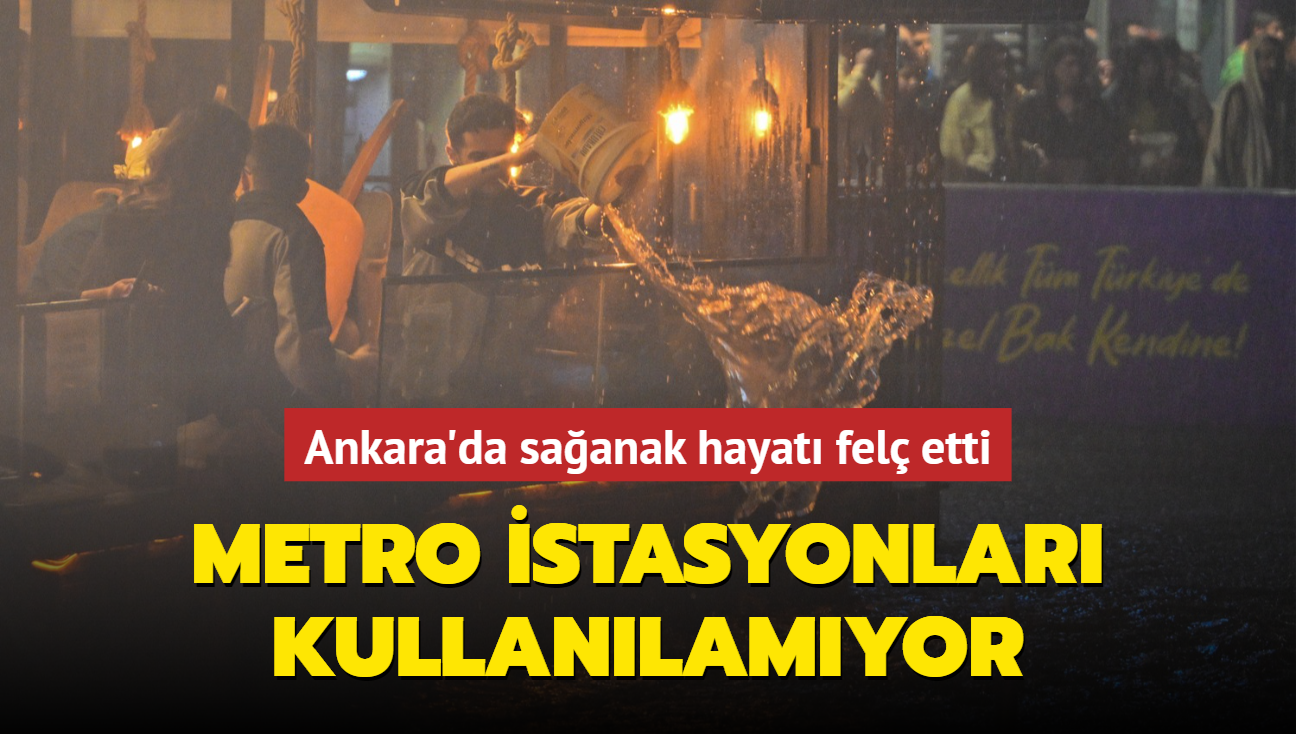 Ankara'da saanak hayat fel etti... Metro istasyonlar kullanlamyor