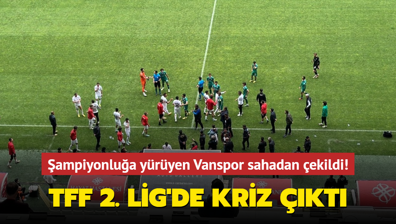 TFF 2. Lig'de kriz kt! ampiyonlua yryen Vanspor sahadan ekildi