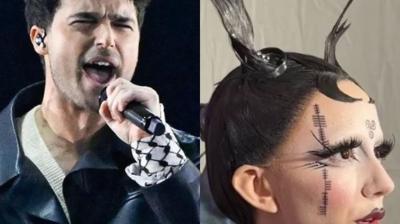 Eric Saade ve Bumbie Thug Eurovision sahnesinde Filistin'e zgrlk dedi